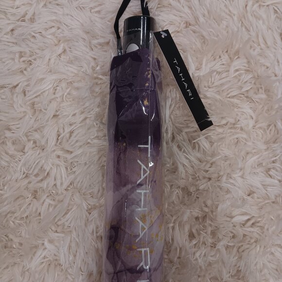 Tahari Accessories - Tahari automatic open umbrella 🌂/ purple /gold / new with tags